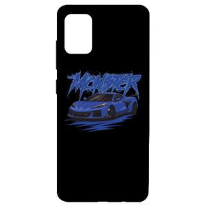 Etui na Samsung A51 Chevrolet Corvette niebieski