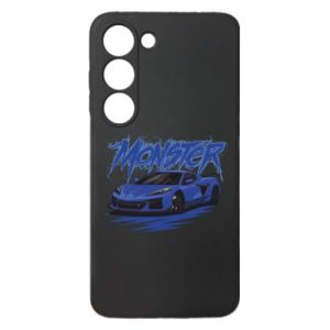 Etui na Samsung S23 Chevrolet Corvette niebieski
