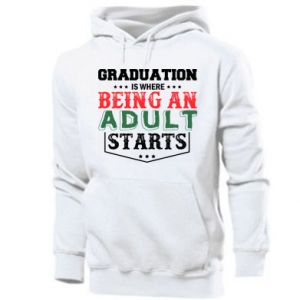 Bluza z kapturem męska Congratulations is were being an adult starts