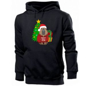 Bluza z kapturem męska Copybara szczęśliwego nowego roku