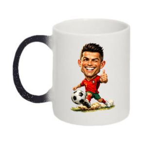Kubek-zmieniający kolor brokatowy Cristiano Ronaldo