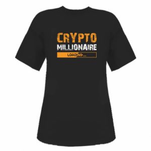 Koszulka premium oversize damska Crypto Millionaire ładuje zabawny projekt Bitcoin