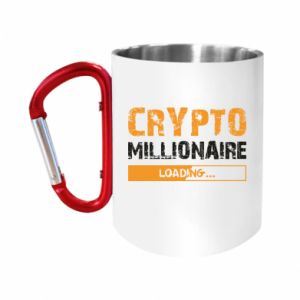 Kubek metalowy z uszkiem karabińczykiem Crypto Millionaire ładuje zabawny projekt Bitcoin - PrintSalon Kubek metalowy z uszkiem karabińczykiem Crypto Millionaire ładuje zabawny projekt Bitcoin