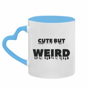 Kubki z uchwytem w kształcie serca dwukolorowe