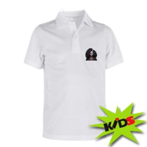 Koszulka polo dziecięca na Halloween Czarna dziewczyna na Halloween - PrintSalon Koszulka polo dziecięca na Halloween Czarna dziewczyna na Halloween