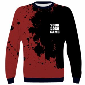 Bluza Fullprint Czerwona kropelka i Twoje gra logo