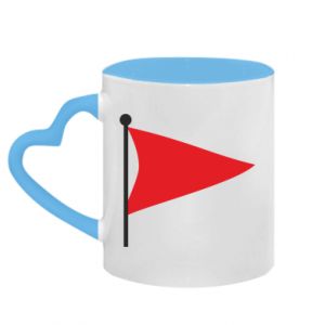 Kubki z uchwytem w kształcie serca dwukolorowe