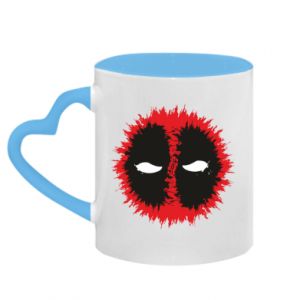 Kubki z uchwytem w kształcie serca dwukolorowe