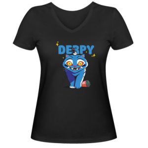 Koszulka V-neck damska Derpy