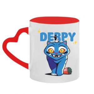Kubek z uchwytem w kształcie serca dwokolorowy Derpy