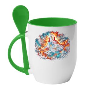 Kubki z ceramicznymi łyżkami