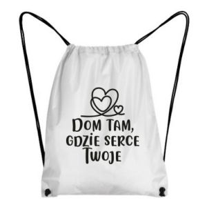 Plecak-worek Dom tam, gdzie serce twoje