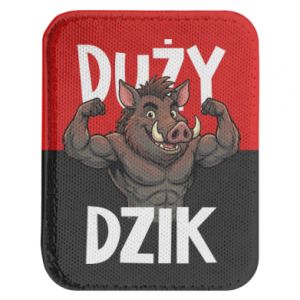 Naszywka prostokątna zaokrąglona Duży dzik