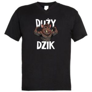 Koszulka V-neck męska Duży dzik