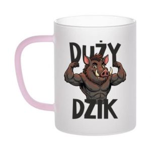 Kubek szroniony dwukolorowy Duży dzik