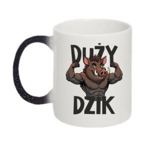 Kubek-zmieniający kolor brokatowy Duży dzik