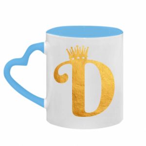 Kubki z uchwytem w kształcie serca dwukolorowe