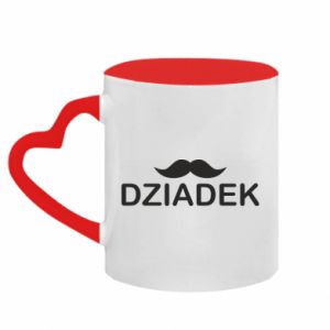 Kubki z uchwytem w kształcie serca dwukolorowe