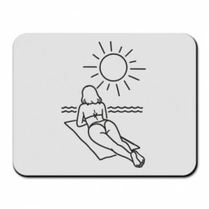 Podkładka pod mysz Dziewczyna na plaży