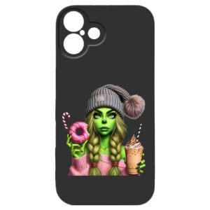 Etui na iPhone 16 Plus Dziewczyna w stylu Grinch