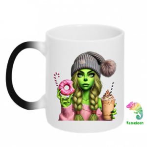 Kubek-magiczny Dziewczyna w stylu Grinch