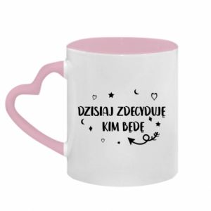 Kubki z uchwytem w kształcie serca dwukolorowe
