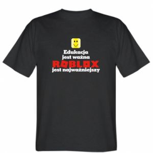 Koszulka męska Edukacja jest ważna ale Roblox jest najważniejszy