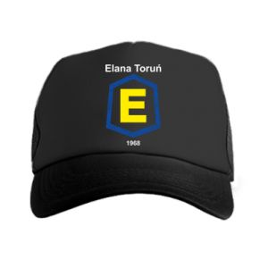 Czapka trucker Elana Toruń napis