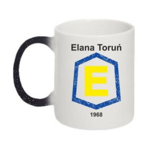 Kubek-zmieniający kolor brokatowy Elana Toruń napis
