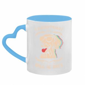 Kubki z uchwytem w kształcie serca dwukolorowe