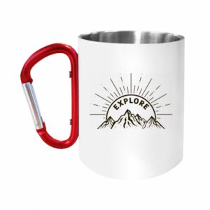 Kubki metalowe z uszkiem karabińczykiem