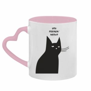 Kubki z uchwytem w kształcie serca dwukolorowe