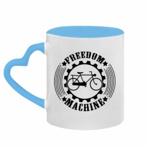 Kubki z uchwytem w kształcie serca dwukolorowe