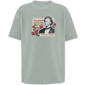 Koszulka oversize damska Fryderyk Chopin - PrintSalon Koszulka oversize damska Fryderyk Chopin