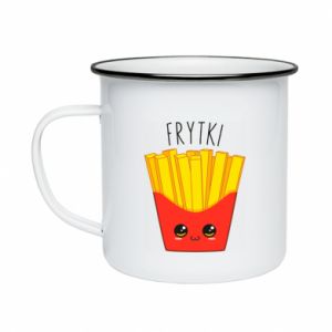 Kubek emaliowany Frytki śliczne