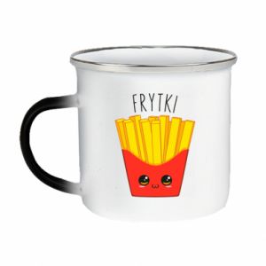 Kubek magiczny emaliowany Frytki śliczne