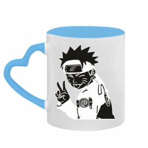 Kubki z uchwytem w kształcie serca dwukolorowe