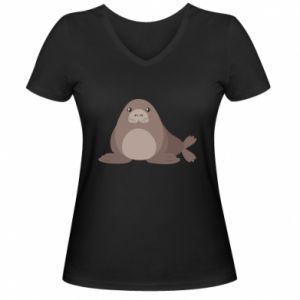 Koszulki V-neck damskie