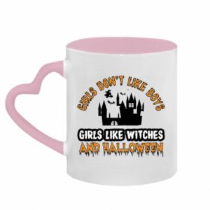 Kubki z uchwytem w kształcie serca dwukolorowe