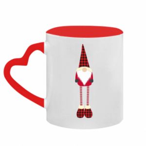 Kubki z uchwytem w kształcie serca dwukolorowe