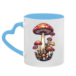 Kubki z uchwytem w kształcie serca dwukolorowe