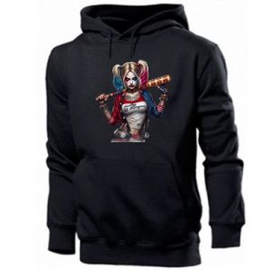 Bluza z kapturem męska Harley Quinn i kij baseballowy