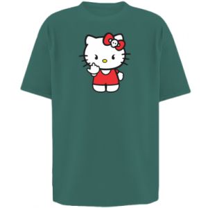 Koszulka oversize Hello Kitty pokazuje środkowy palec - PrintSalon Koszulka oversize Hello Kitty pokazuje środkowy palec