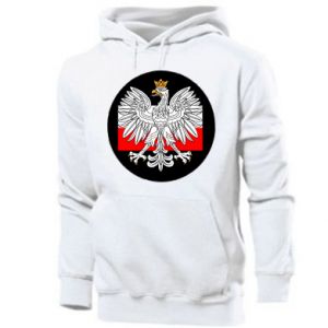 Bluza z kapturem męska Herb Polski i flaga Polski