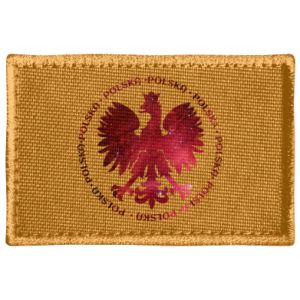Naszywka prostokątna Herb Polski i kosmosu