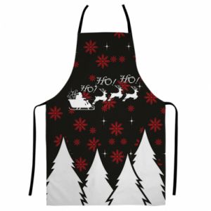 Fartuch Fullprint na Nowy Rok Ho! ho! ho! Mikołaj i jelenie