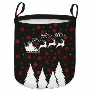 Koszyk na zabawki Fullprint na Nowy Rok Ho! ho! ho! Mikołaj i jelenie