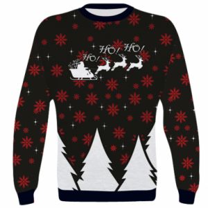 Bluza Fullprint na Nowy Rok Ho! ho! ho! Mikołaj i jelenie