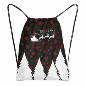 Plecak-torba Fullprint na Nowy Rok Ho! ho! ho! Mikołaj i jelenie