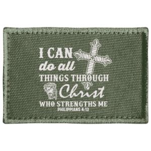 Naszywka prostokątna I Can Do All Through Christ